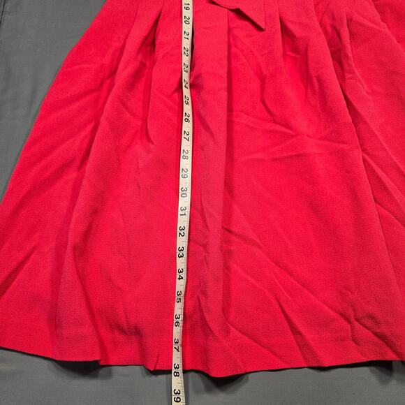 Vince Camuto Red Dress NEW $128 Midi Stretch Sleeveless Aline Macys Women 14 Zip - Picture 10 of 10